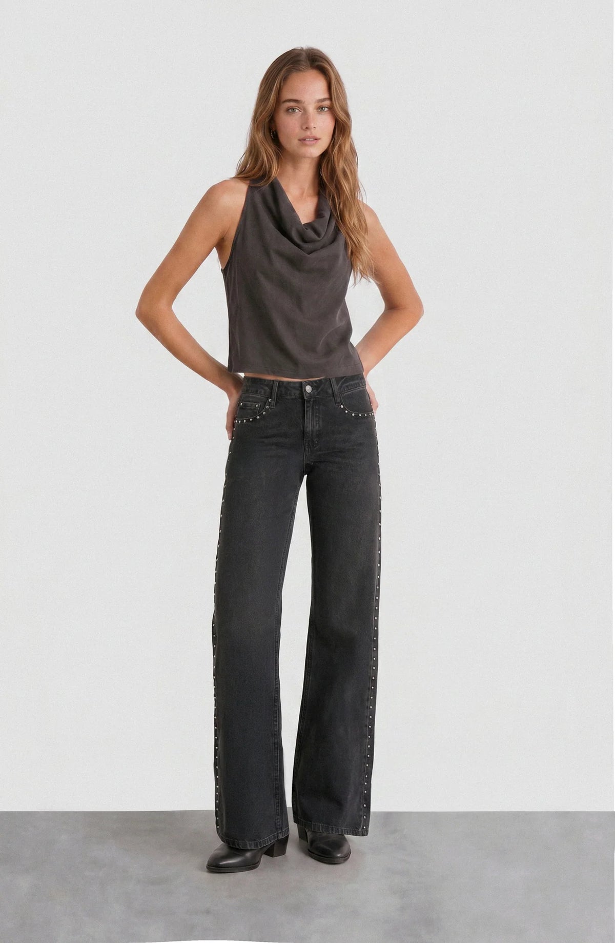 Top Mujer Halter Brown