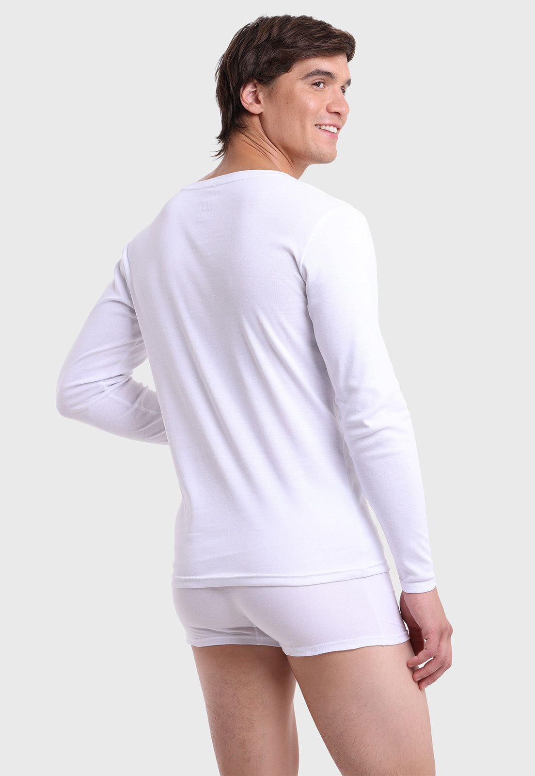 Camiseta Hombre Bipack Cuello en V Blanco