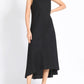 Vestido Mujer Halter Maxi Sesgado Lino Mix Negro