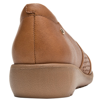 Zapato Mujer Bajo Cuero Café