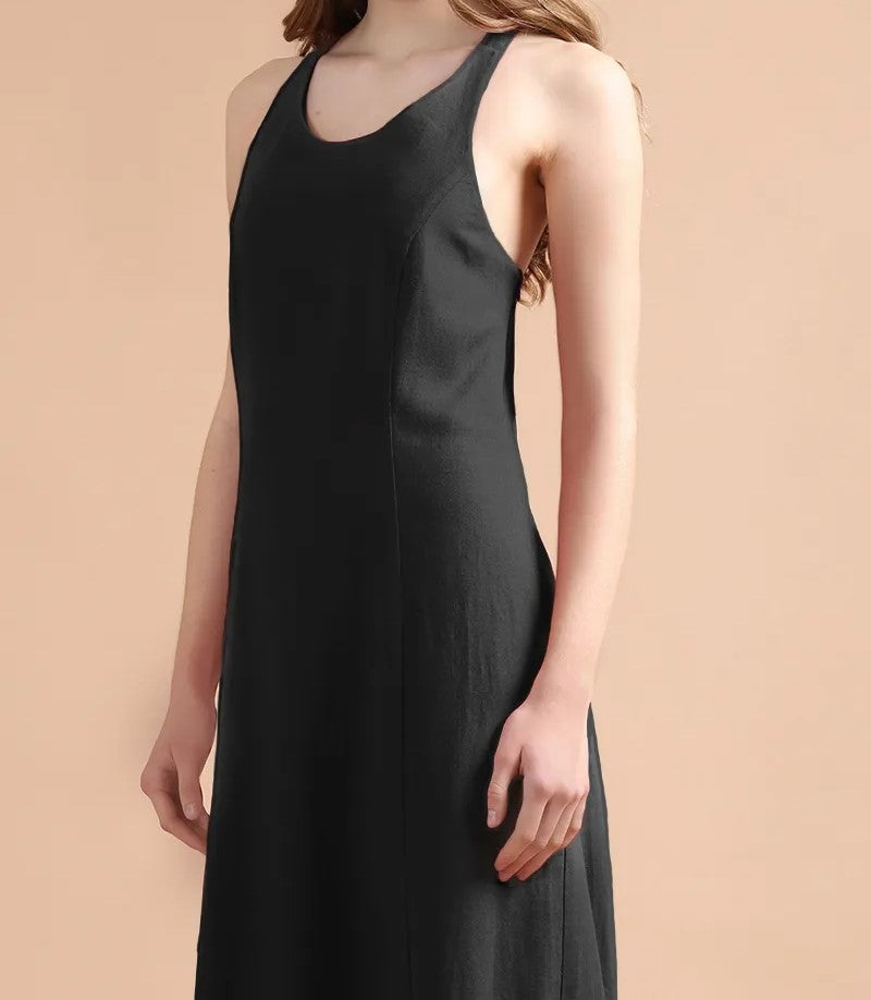 vestido-mujer-midi-con-lino-negro