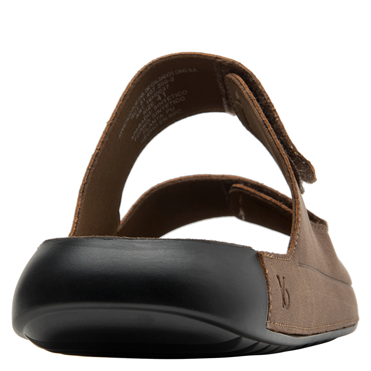 Sandalia Hombre Con Cierre Doble Velcro Café