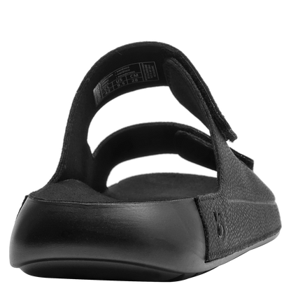 Sandalia Hombre Con Cierre de Velcro Doble Negro
