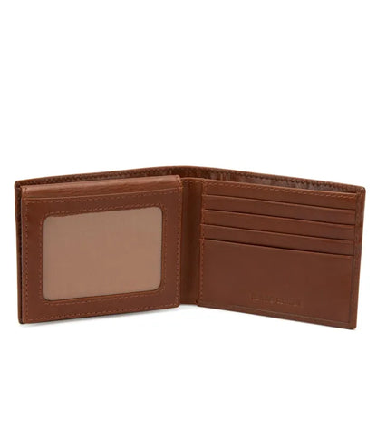 Billetera Hombre Con Flap Brandy