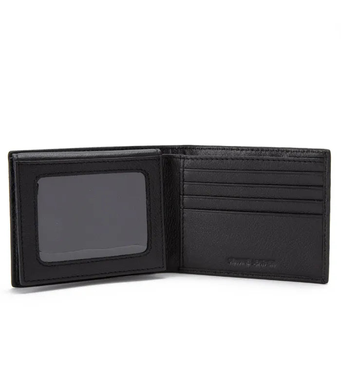 Billetera Hombre Con Flap Negro