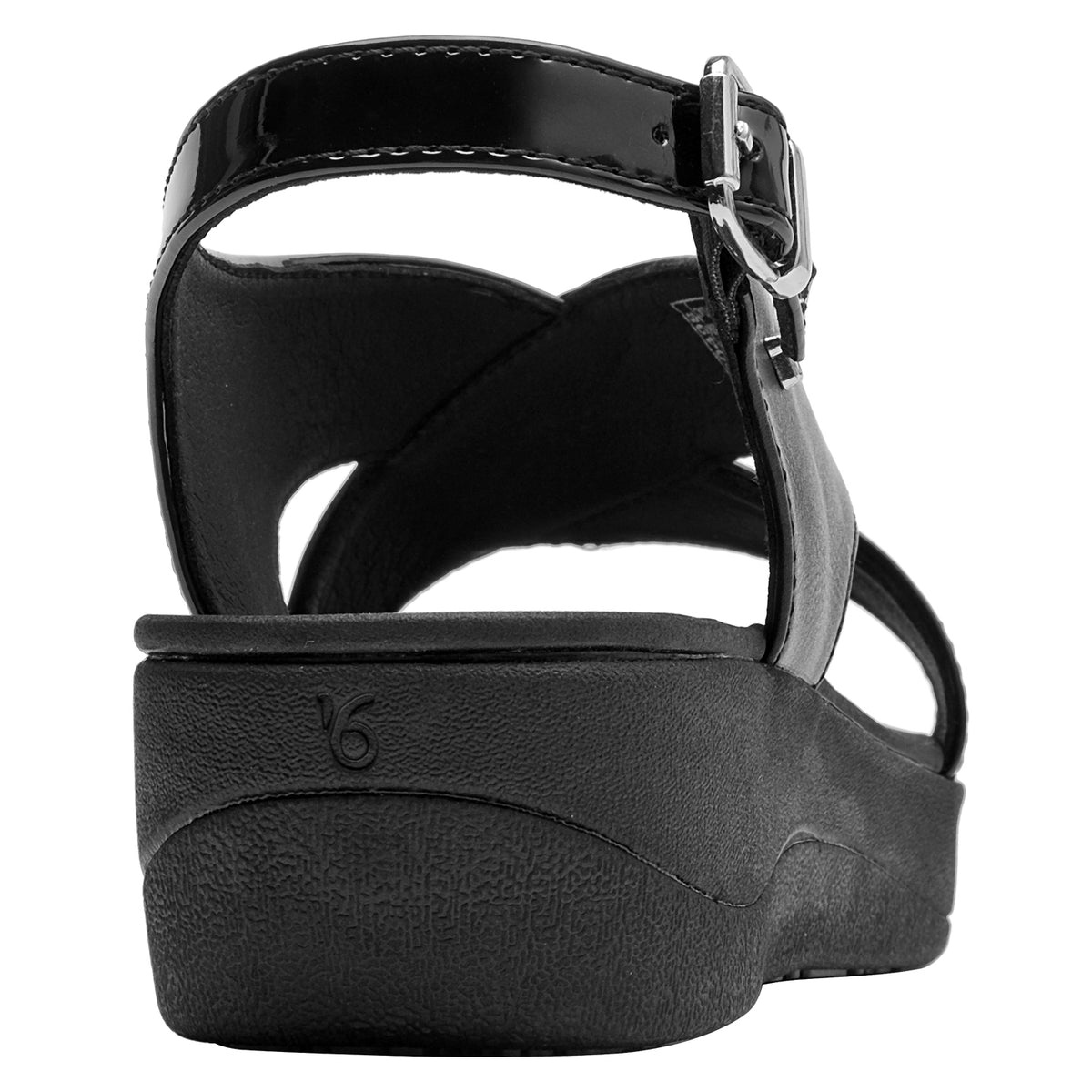 Sandalia Mujer Con Hebilla Ajustable Negro