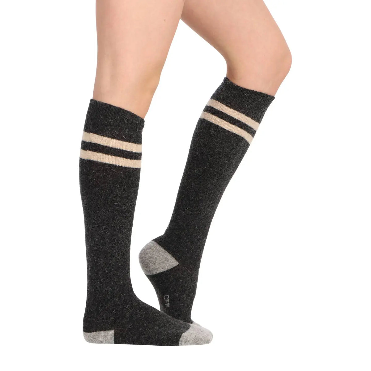 Pack Medias Mujer Largas Angora Gris & Negro