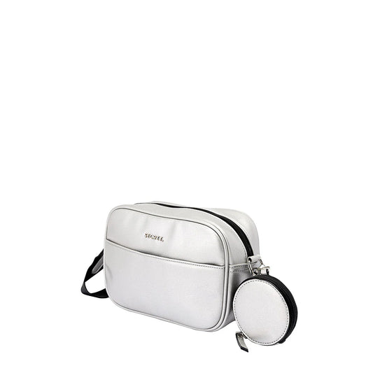 Bolso Bandolero Para Mujer Praga Plateada