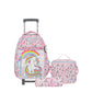 Set Mochila New Run Pack 4xt Con Ruedas + Lonchera + Estuche New Run Pack Unicornio Rosado