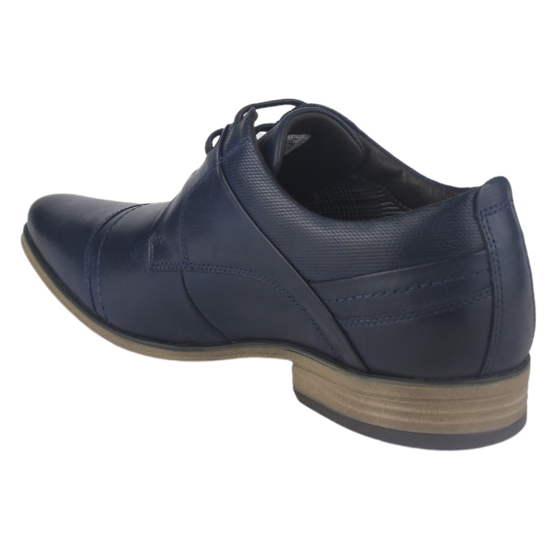 Zapato Hombre Cuero 6065 con Elástico Azul Marino
