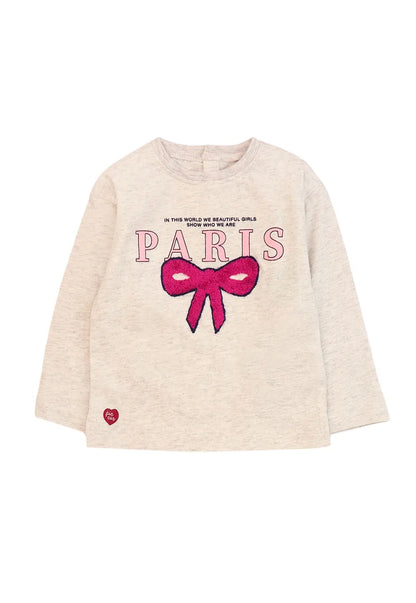 Polera Niña Gris Melange