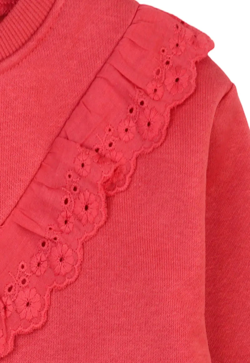 Polera Niña Coral Bordados
