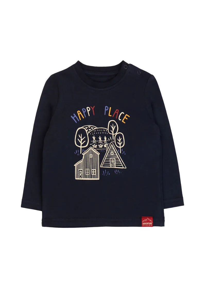 Polera Niño Azul Happy Place