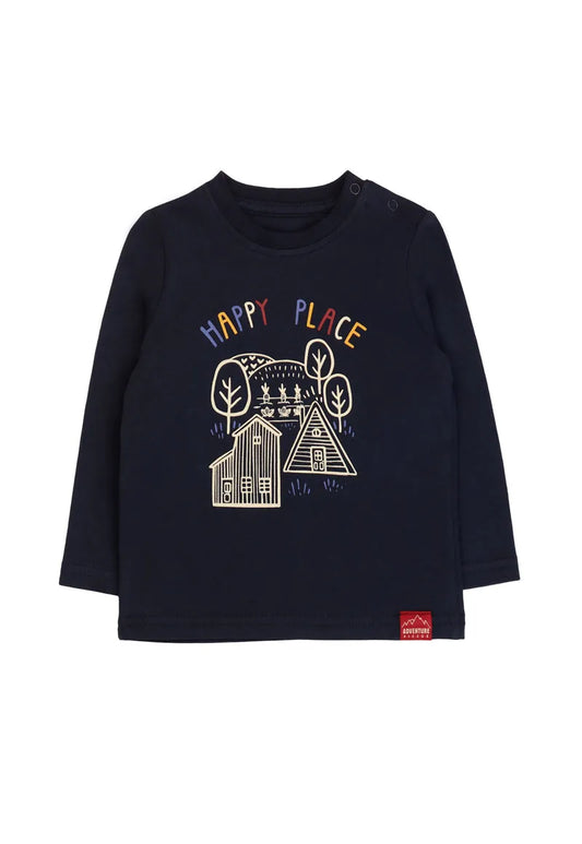 Polera Niño Azul Happy Place
