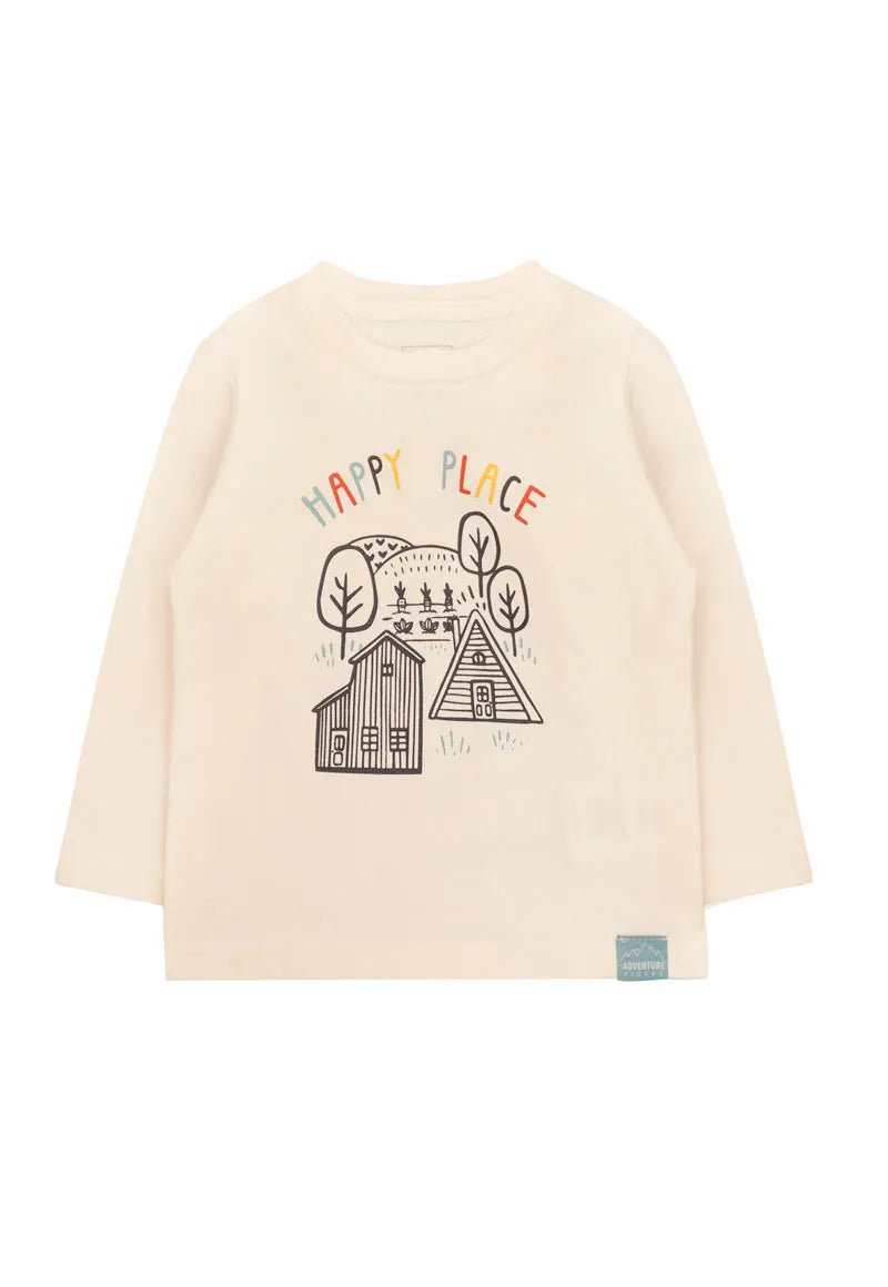 Polera Niño Crudo Happy Place