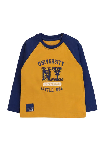 Polera Niño Mostaza University