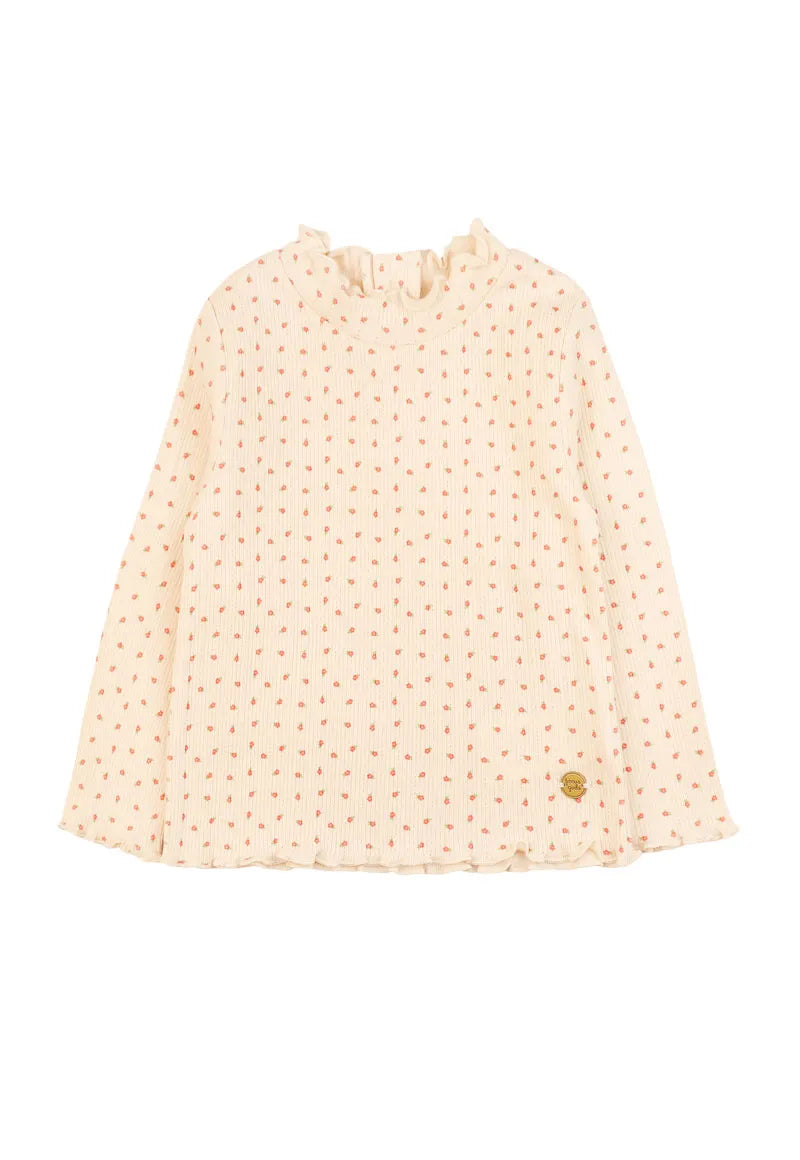 Beatle Niña Beige Flores