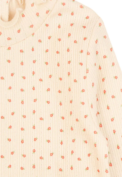 Beatle Niña Beige Flores