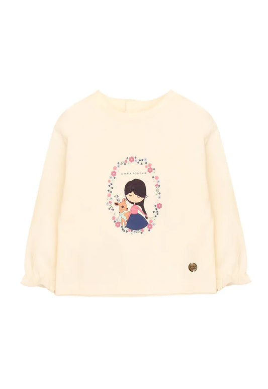 Polera Niña Crudo Bambi