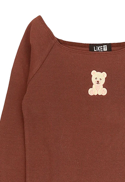 Polera Niña Marrón