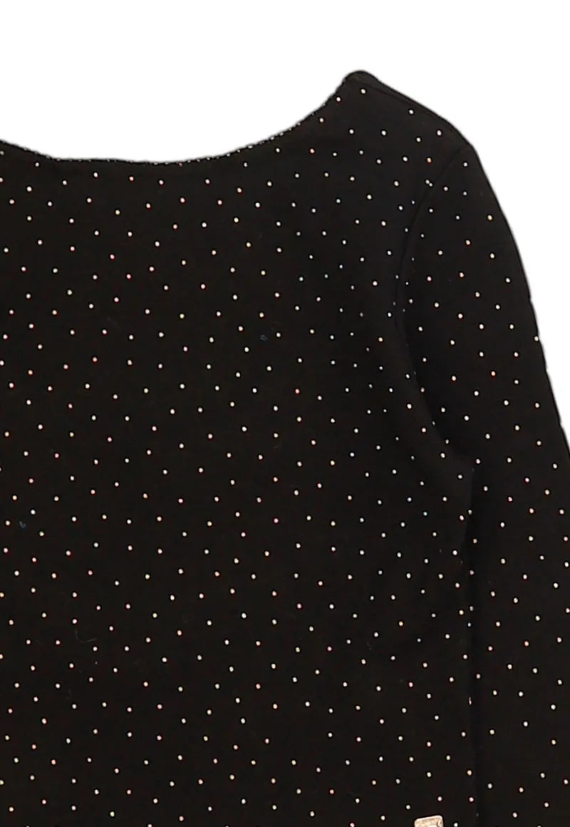 Polera Niña Negro Puntitos