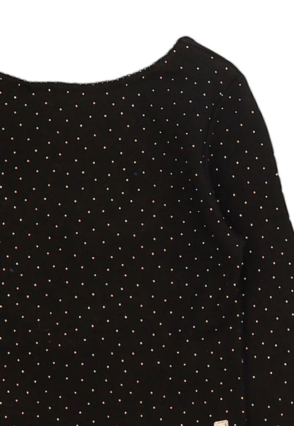 Polera Niña Negro Puntitos