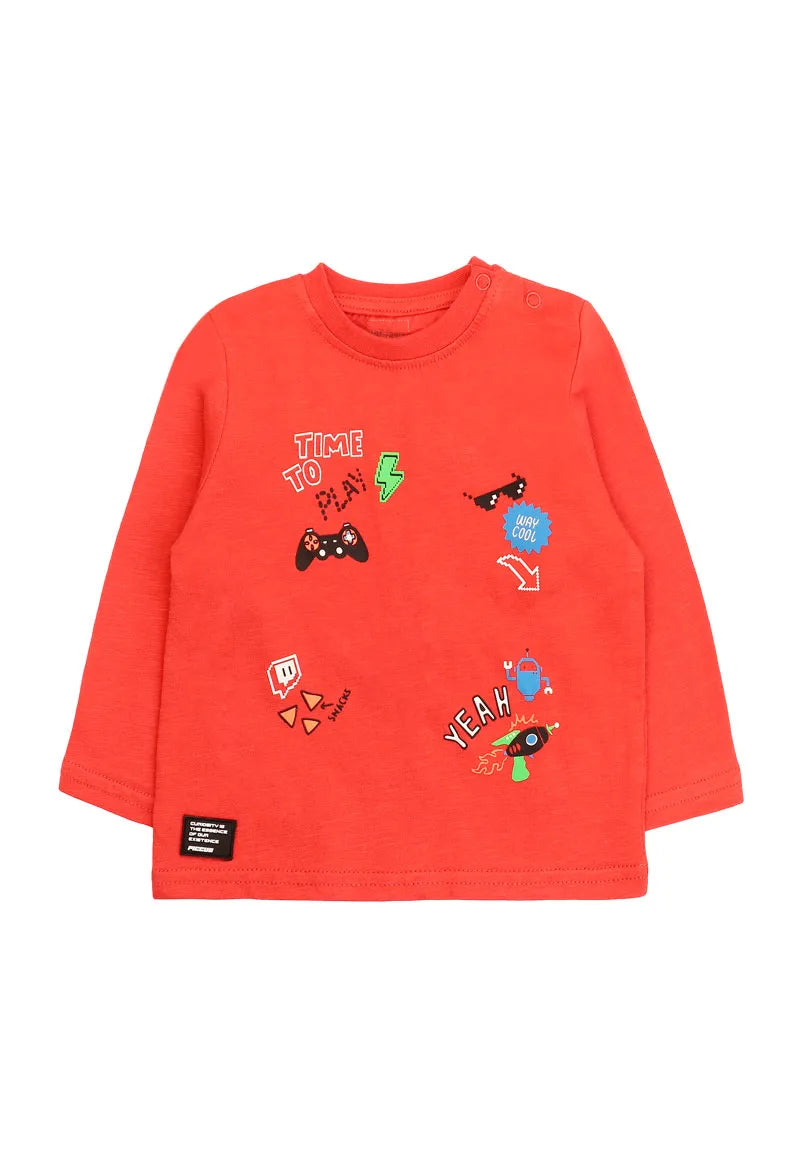 Polera Niño Naranjo Time to Play