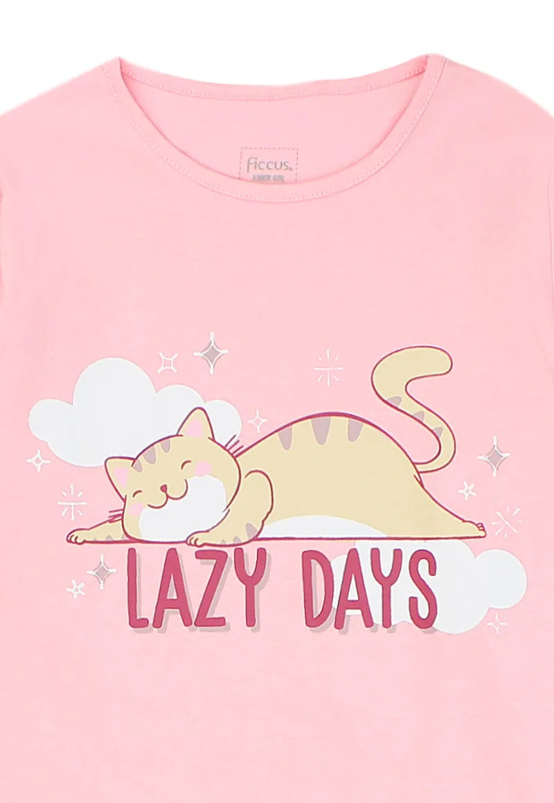 Pijama Niña Rosado Lazy Days
