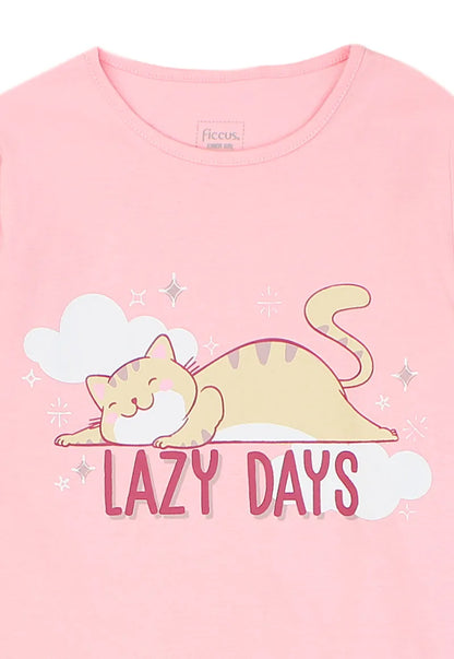 Pijama Niña Rosado Lazy Days