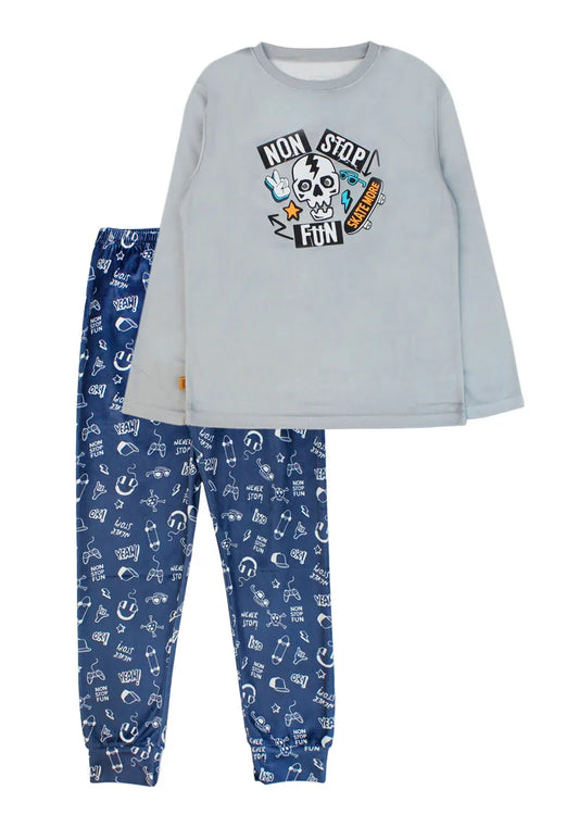 Pijama Niño Gris