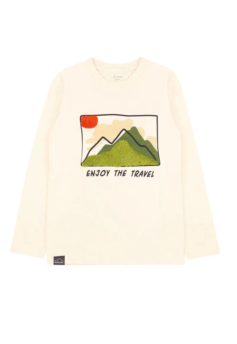 Polera Niño Enjoy The Travel Crudo
