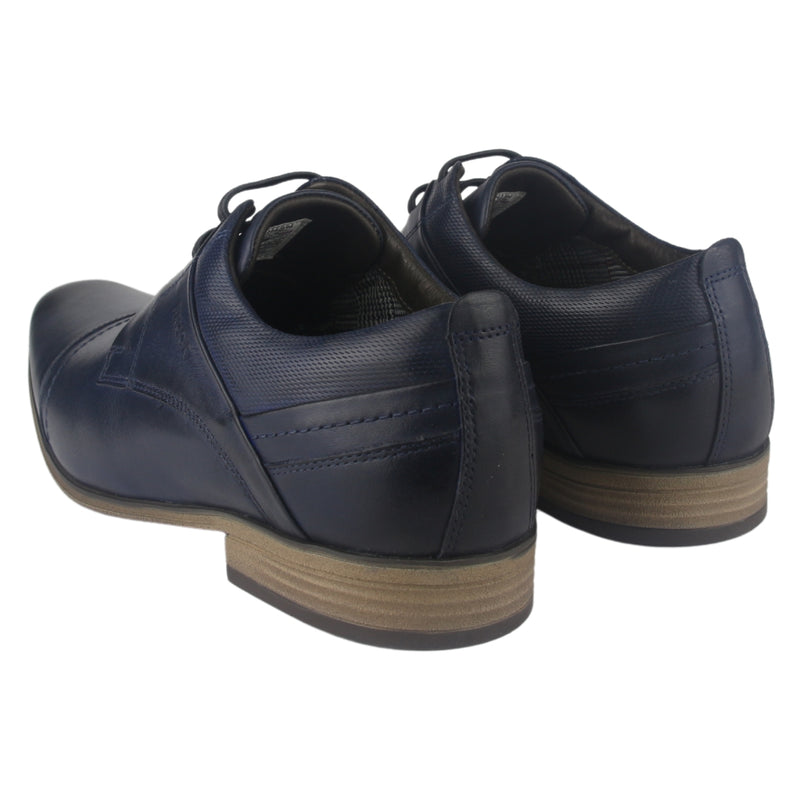 Zapato Hombre Cuero 6065 con Elástico Azul Marino