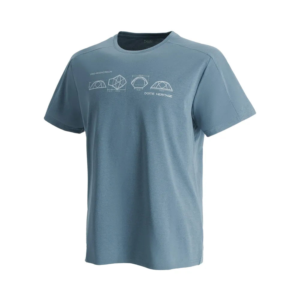 Polera Hombre Manga Corta Deportiva Tent  Gris