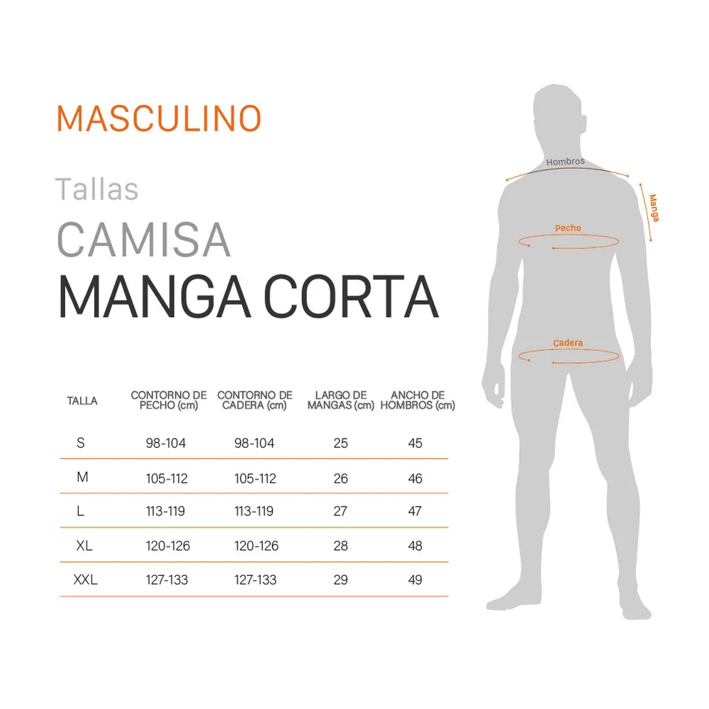 Camisa Hombre Manga Corta Tahoe Celeste