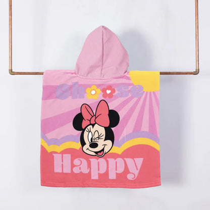 Toalla Playa Niña Capucha MF 60x120 cm Minnie Choose