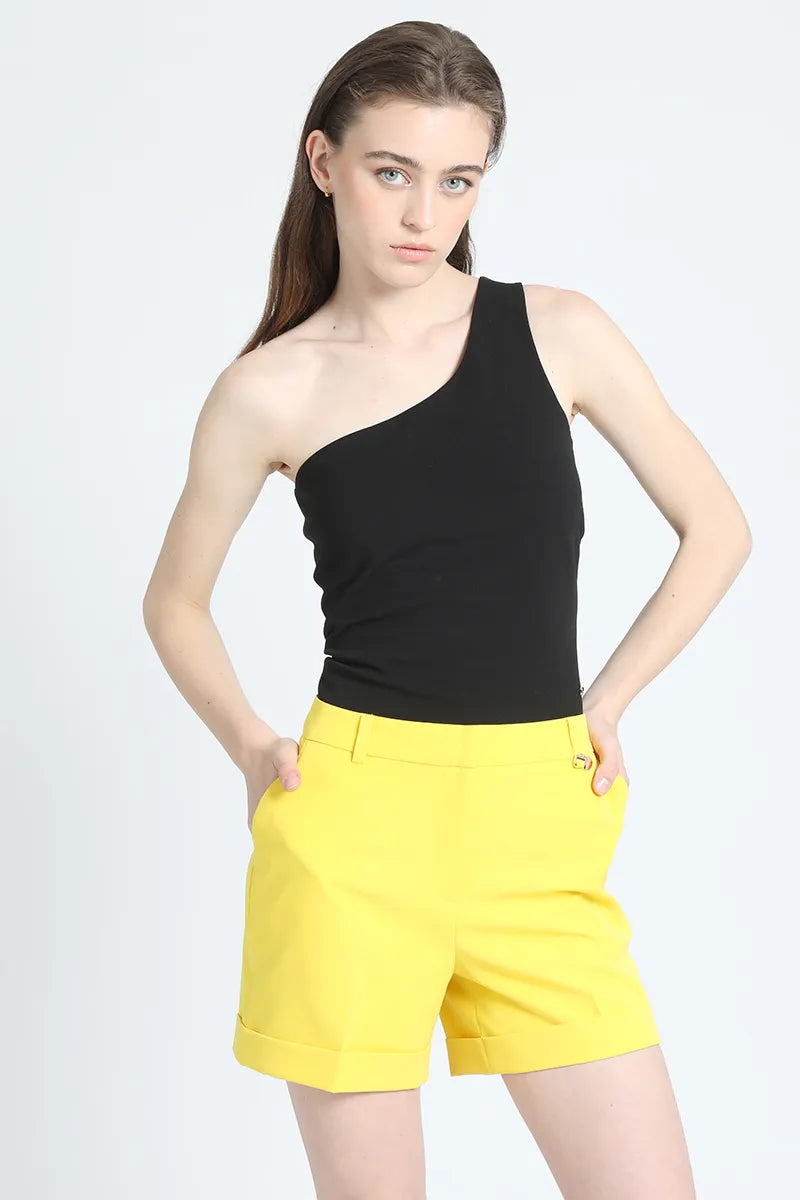 Short Mujer con bastilla Amarillo