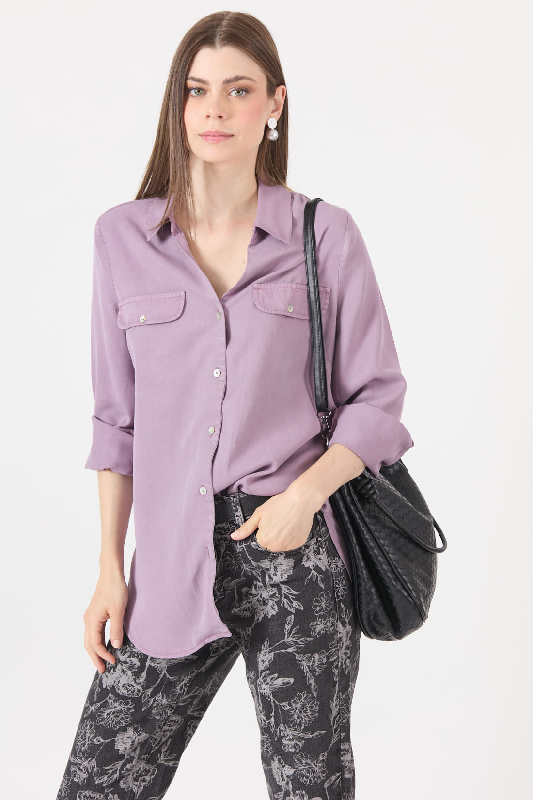 Blusa Mujer Lyocell Lavanda