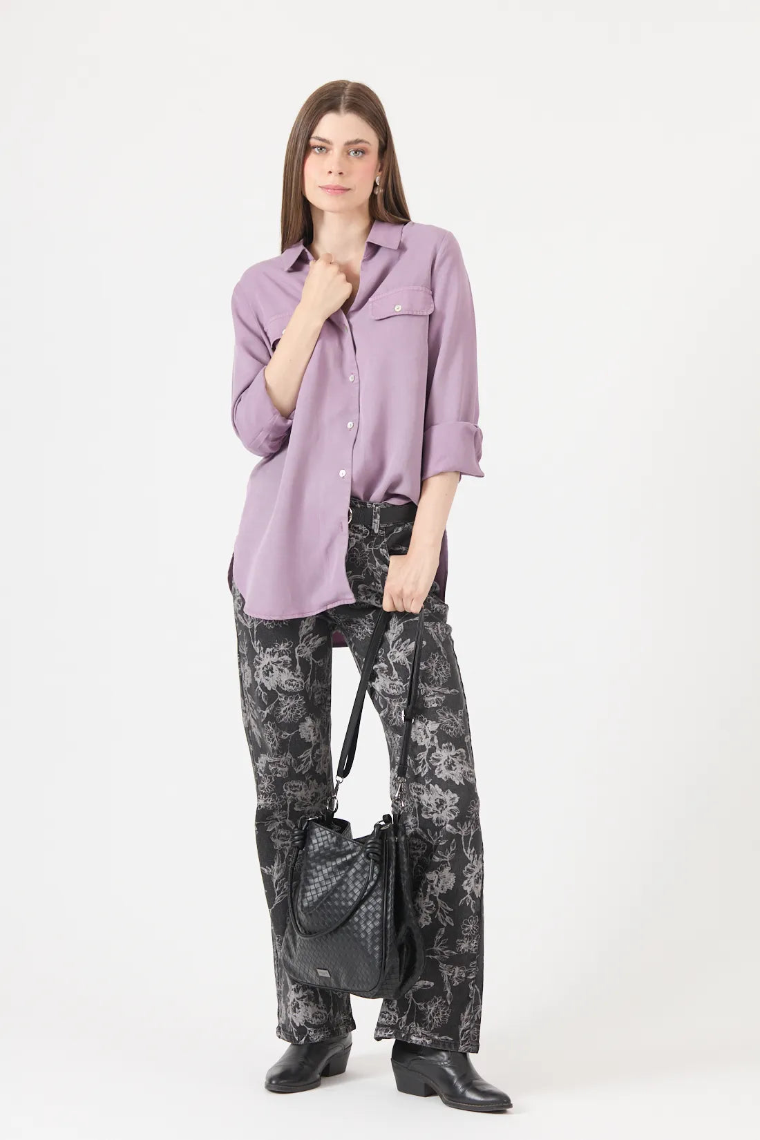 Blusa Mujer Lyocell Lavanda