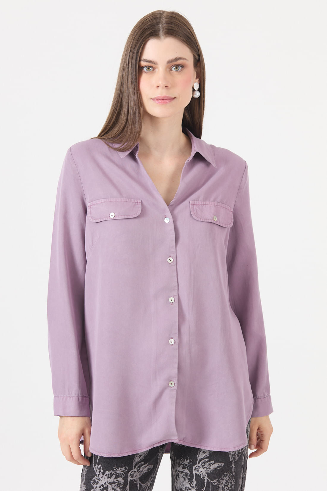 Blusa Mujer Lyocell Lavanda