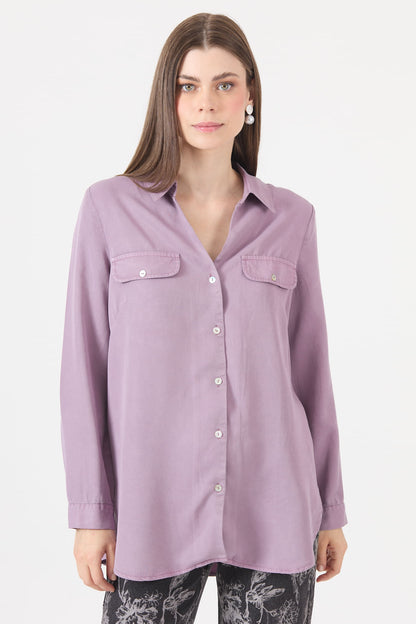 Blusa Mujer Lyocell Lavanda