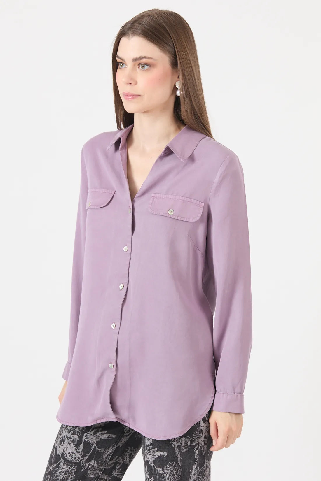 Blusa Mujer Lyocell Lavanda