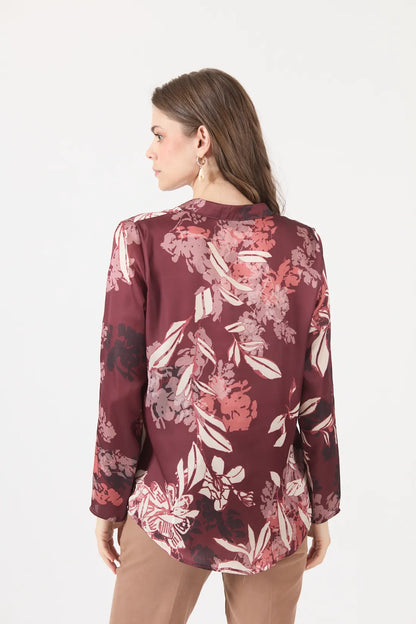 Blusa Mujer Estamplado Burdeo