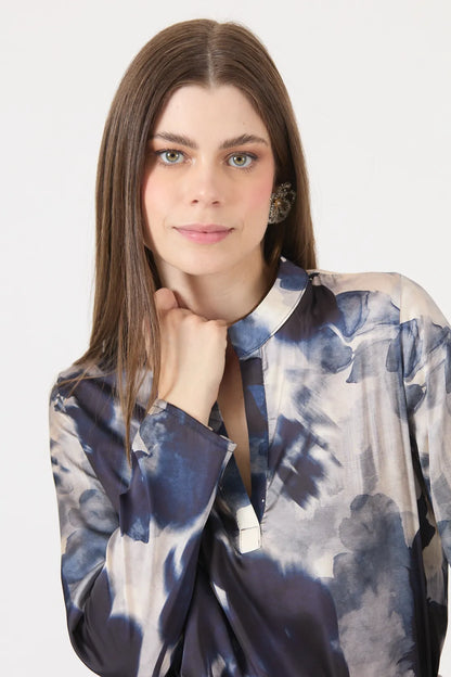 Blusa Mujer Estamplado Azul