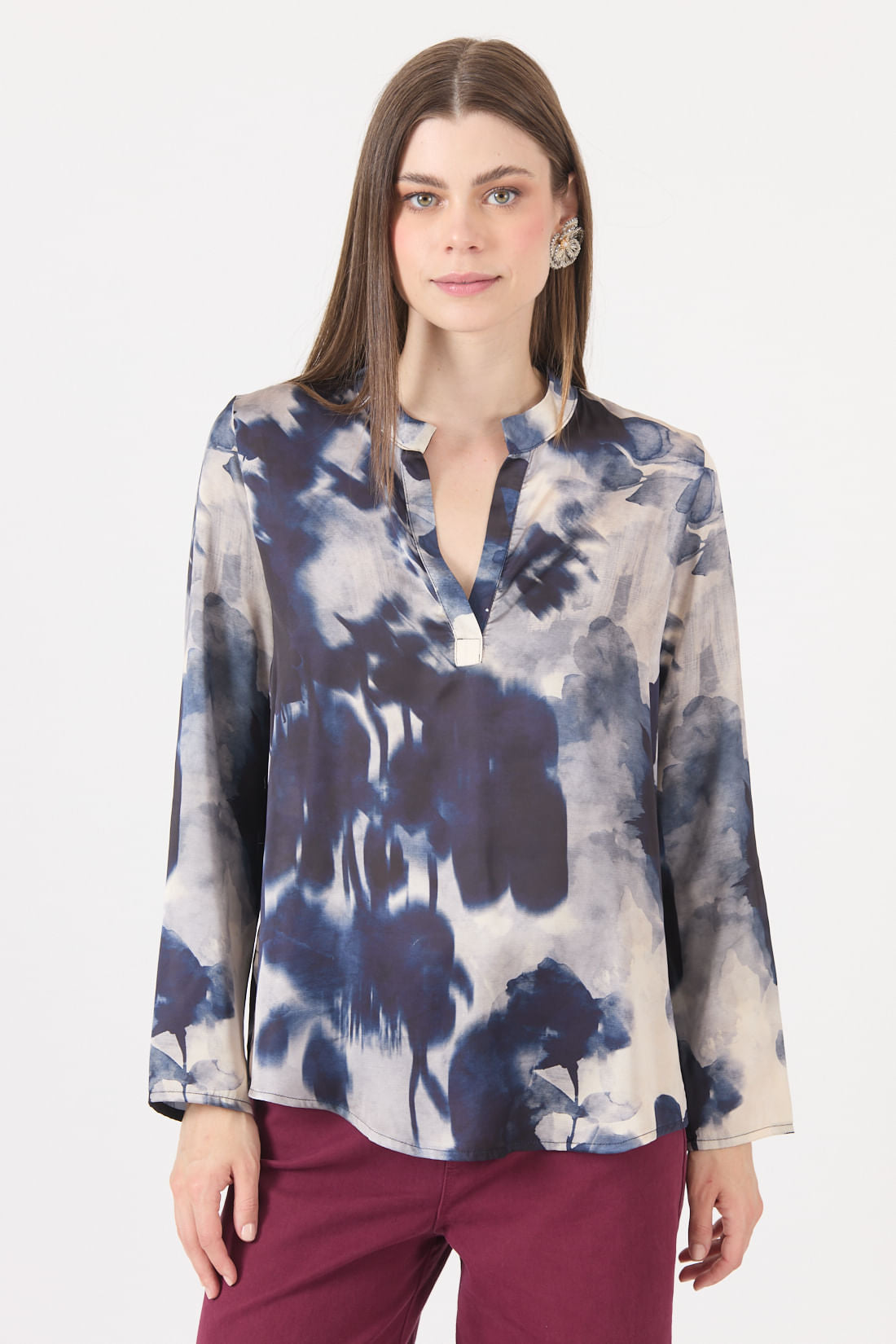 Blusa Mujer Estamplado Azul