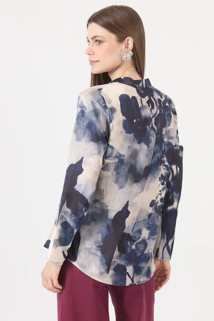 Blusa Mujer Estamplado Azul