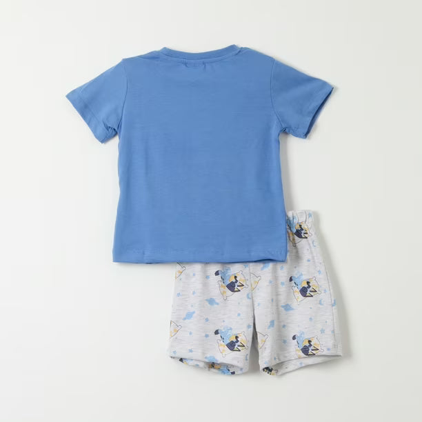 pijama-niño-corto-bluey-dormido-azul