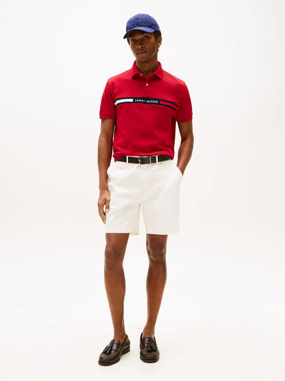 Polera Hombre Polo Chest Insert Logo Regular Fit Roja