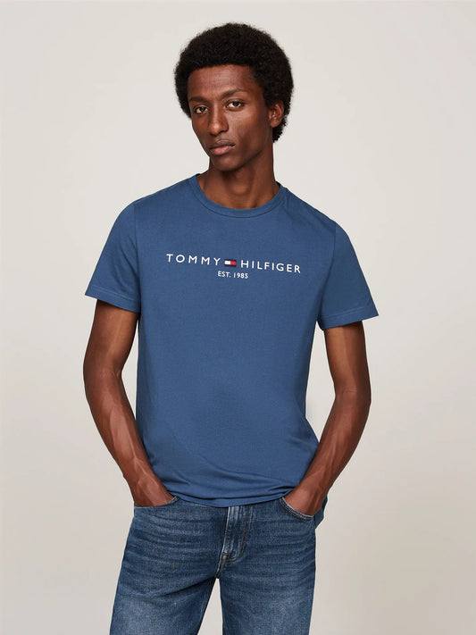 Polera Hombre Organic Cotton Slim Fit Azulino