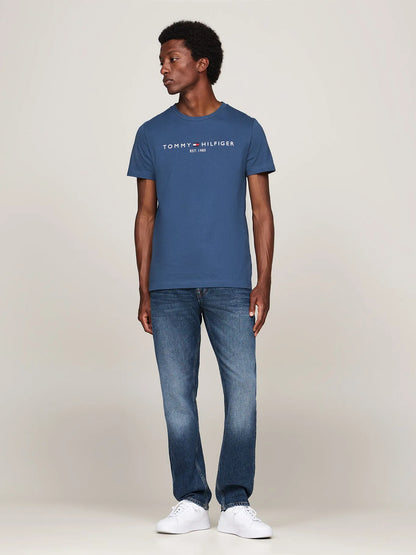 Polera Hombre Organic Cotton Slim Fit Azulino