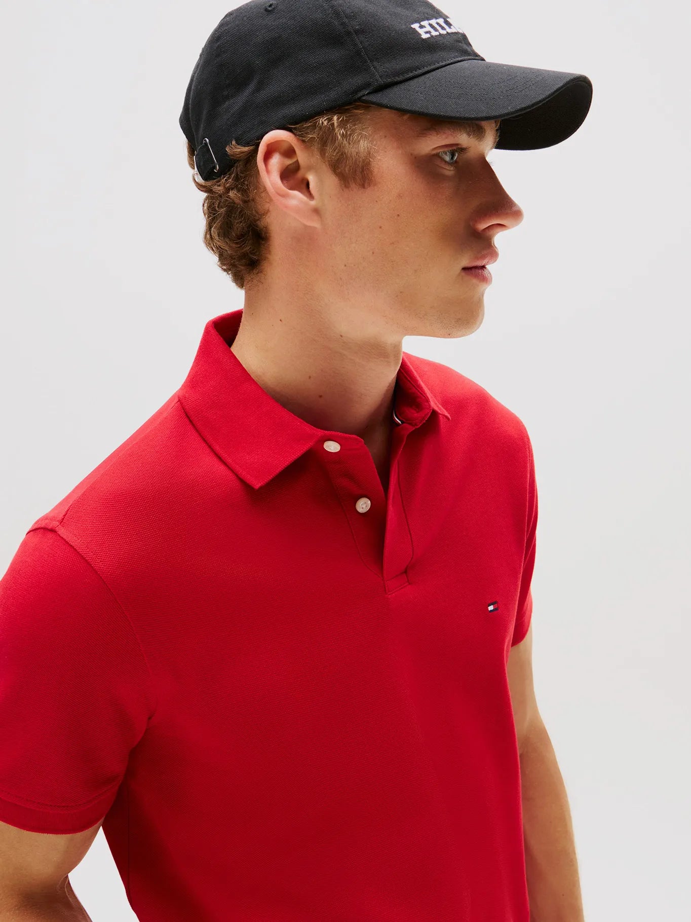 Polera Hombre Polo Logo 1985 Slim Fit Roja